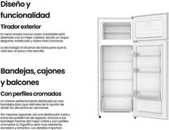 INFINITON Frigorifico Dos Puertas FG-A145B, 200 Litros, 143 cm de Altura, Defrost, LED Interior, E, Diseño con Tirador Integrado, Ancho 55 cm,