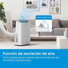 MIDEA Pingüino Aire Acondicionado Portátil 3 en 1 | 3000 Frigorías / 12000 BTU | Air conditioner Silencioso 43m2 - Deshumidificador Ventilador