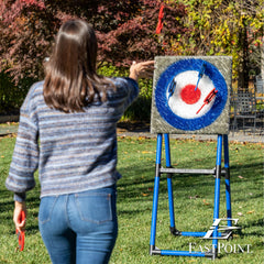 Deluxe Steel Frame Axe Throw Target Game Set – 8 Foam Axes, Indoor/Outdoor Use