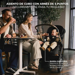 Kinderkraft MOOV XL 3 en 1, Carrito bebé hasta 27 kg, Carro, Con Asiento I-SIZE 40-75 cm, Plegable, Amortiguación, Convertible, Capazo XL, Con