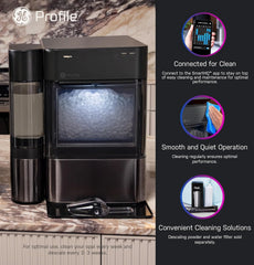 Countertop Nugget Ice Maker with 1-Gallon Water Tank, Makes 38 lbs of Pellet Ice in 24 Hours, WiFi Smart Connectivity, Includes Ice Scoop, Stainless Steel