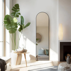 Full Length Mirror with Stand, Aluminum Alloy Frame Full Body Floor Mirror for Bedroom and Cloakroom