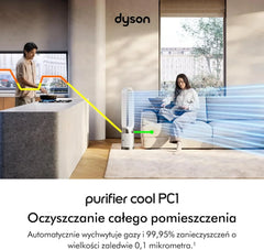 Dyson Purifier Cool PC1 chłodzący oczyszczacz powietrza o dużej mocy (Biały/Biały)