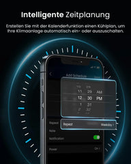 Pro Breeze 12000 BTU Mobile Klimaanlage (Räume bis 50m2) – Klimaanlage mobil mit App-Steuerung, Timer & LED-Display – inkl. Fensterabdichtung &