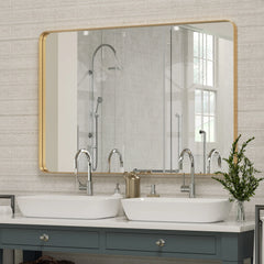 Wall Mirror Vanity Mirror, Bathroom Mirror with Rounded Corners, 1 Piece