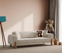 Lyke 3 Sitzer Bettsofa - Sahne
