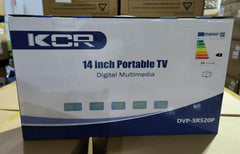 KCR Televisión, TV de 12 V con sintonizador digital DVB-T2, HDMI, USB, control remoto, portátil para dormitorio, cocina, caravana, 14 pulgadas, color