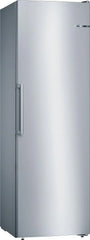 Bosch - Congelador Vertical NoFrost, Serie 4, alto 186 x ancho 60 cm, 242 L, Cajones BigBox para alimentos grandes, Sistema Multiairflow, Acero,