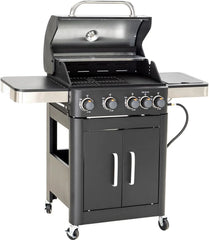Burner Gas grill with side burner and enameled cast iron grille 42,000BTU outdoor cooking stainless steel propane grill Garden grill
