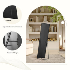 Full Length Mirror with Stand, Aluminum Alloy Frame Full Body Floor Mirror for Bedroom and Cloakroom