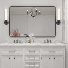 Wall Mirror Vanity Mirror, Bathroom Mirror with Rounded Corners, 1 Piece