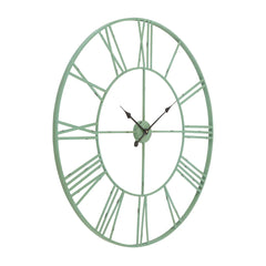 Modern Round Metal Wall Clock, Decorative Circular Hanging Clock for Living Room, Bedroom and Office