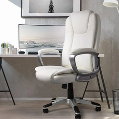 Big and Tall Executive Office Chair, High Back Ergonomic Leather Chair, 400 lb Capacity
