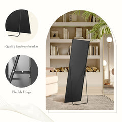 Full Length Mirror with Stand, Aluminum Alloy Frame Full Body Floor Mirror for Bedroom and Cloakroom