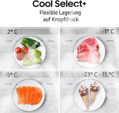 Samsung RB38C7AGWS9/EF Kühl-Gefrierkombination, 203 cm, 387 l, AI-Kühlschrank mit Gefrierfach, SmartThings AI Energy Mode, Cool Select+, Twin Cooling