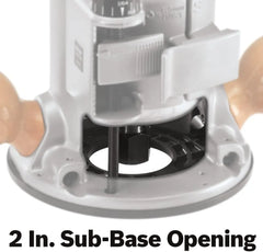 12-Amp 2.25 HP Wood Router Combo Kit with Plunge Router, Fixed Base and Variable Speed