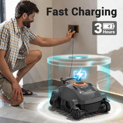 Cordless Robotic Pool Cleaner, Automatic Wall Climbing Pool Vacuum for Swimming Pool Cleaning