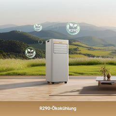 DREAME P-Wind10 7000 BTU Tragbare Klimaanlage, 3-in-1: Kühler & Entfeuchter & Ventilator. 3D Airflow, App- & Fernsteuerung, Schlafmodus,