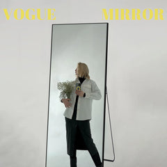 64x21 Full Length Floor Mirror, Large Full Body Aluminum Alloy Frame Standing Mirror with Stand and Wall Mount Option