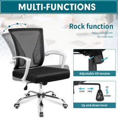 Ergonomic Mesh Office Chair with Lumbar Support, Breathable Computer Desk Chair