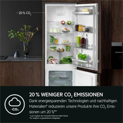 AEG Einbau-Kühl-Gefrier-Kombination 178cm, von Stiftung Warentest mit Gut (2,0) Bewertet, Serie 8000: 360°Cooling Optimale Luftfeuchtigkeit, Kühl- (