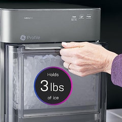 Countertop Nugget Ice Maker with 1-Gallon Water Tank, Makes 38 lbs of Pellet Ice in 24 Hours, WiFi Smart Connectivity, Includes Ice Scoop, Stainless Steel