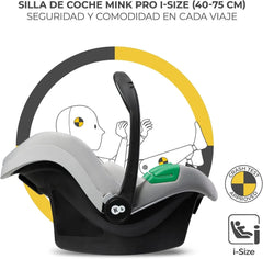 Kinderkraft MOOV XL 3 en 1, Carrito bebé hasta 27 kg, Carro, Con Asiento I-SIZE 40-75 cm, Plegable, Amortiguación, Convertible, Capazo XL, Con
