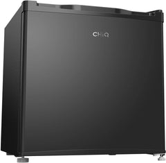 CHIQ Frigorífico Minibar capacidad 46L, Compresor incorporada, Botellero y Compartimiento Congelador, Control de Temperatura regulable, Bajo Nivel de