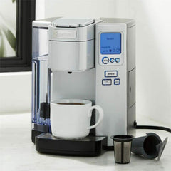 Single-Serve Coffee Maker with 72-Ounce Reservoir, Programmable Brewing and Hot Water Dispenser, Stainless Steel