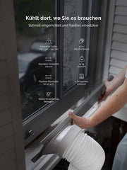 MeacoCool MC Series Pro 10000 BTU Mobile Klimaanlage mit App-Steuerung, Fernbedienung, Energieklasse A, leise (53 dB), 4-in-1 Kühlung, 18–28 m²,