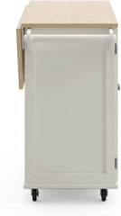 Homestyles Dolly Madison Mobile Kitchen Island Cart, Drop Leaf Breakfast Bar
