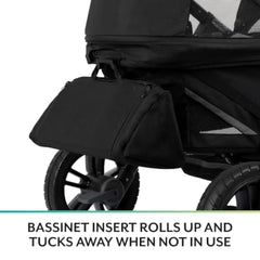 2-in-1 All-Terrain Baby Stroller Wagon with Canopy and Storage - Gray