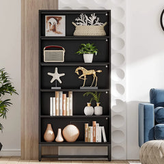 70.87 Inch Tall 5-Tier Bookcase, Large Bookshelf with 31.5 Inch Wide Storage