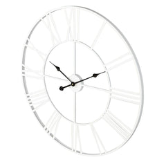 Modern Round Metal Wall Clock, Decorative Circular Hanging Clock for Living Room, Bedroom and Office
