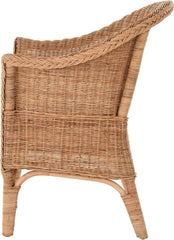 Rattan-Sessel Natur/Esszimmersessel Korb-Sessel/Rattanmöbel Rattansessel Rattanstuhl mit Armlehnen Lounge Flechtsessel (Natur)