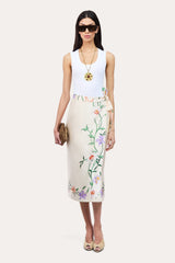 Frances Floral Silk Midi Skirt
