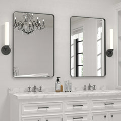 Wall Mirror Vanity Mirror, Bathroom Mirror with Rounded Corners, 1 Piece
