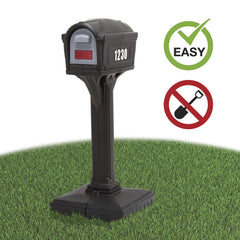 Classic Black Plastic Mailbox