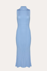 Azura Ribbed Trumpet Mock Neck Dress