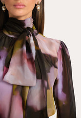 Emma Silk Chiffon Printed Bodysuit