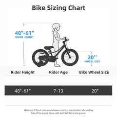 20-Inch Kids Bike with Training Wheels