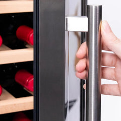 Cecotec Vinoteca Libre Instalación Bolero GrandSommelier 1250 CoolWood. Nevera para vinos con capacidad para 12 botellas, temperatura ajustable de 8-