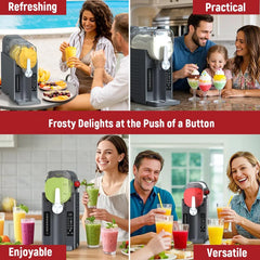Slushie Machine for Home, No-Ice Frozen Drink Maker, Real-Time Temperature Display, Auto-Cleaning, 6 Preset Modes, Frozen Margaritas, Cocktails, Frappes, Smoothies, Milkshakes