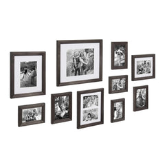 10-Piece Wood Gallery Wall Picture Frame Set, Decorative Photo Display Frames for Living Room, Bedroom and Home Decor