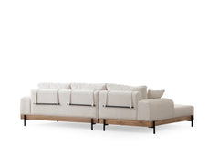 Eti Oak Left Ecksofa - Weiss