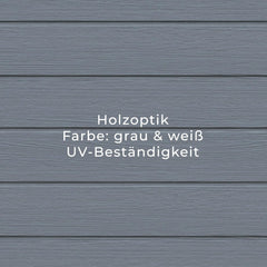 Gartenhaus Lönneberga 2,5m² Kunststoff | Polypropylen (PP) Geräteschuppen witterungsbeständig 124 x 191 x 167/199 cm (B x T x H) grau