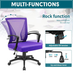 Ergonomic Mesh Office Chair with Lumbar Support, Breathable Computer Desk Chair