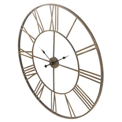Modern Round Metal Wall Clock, Decorative Circular Hanging Clock for Living Room, Bedroom and Office