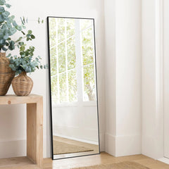 64x21 Full Length Floor Mirror, Large Full Body Aluminum Alloy Frame Standing Mirror with Stand and Wall Mount Option
