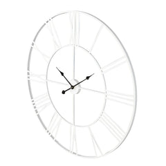 Modern Round Metal Wall Clock, Decorative Circular Hanging Clock for Living Room, Bedroom and Office